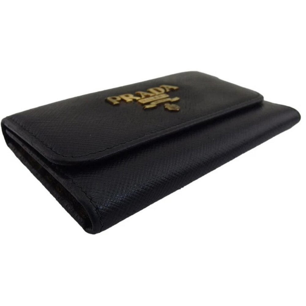 PRADA Key holder black Women Authentic secondhand